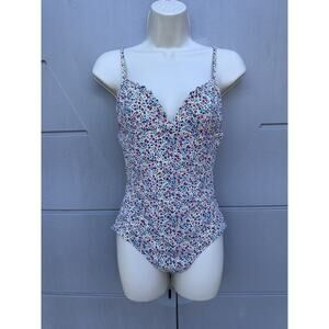 J.CREW Women's Scalloped Edge One Piece Swim Suit FloralLadies Sz 4